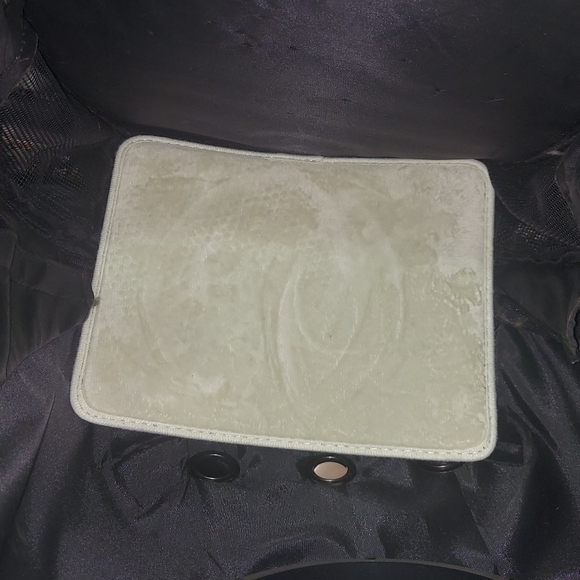 Mint Green Sherpa Lined Cat Carrier Backpack Plus 2 Additional Vented Screens - Picture 6 of 7